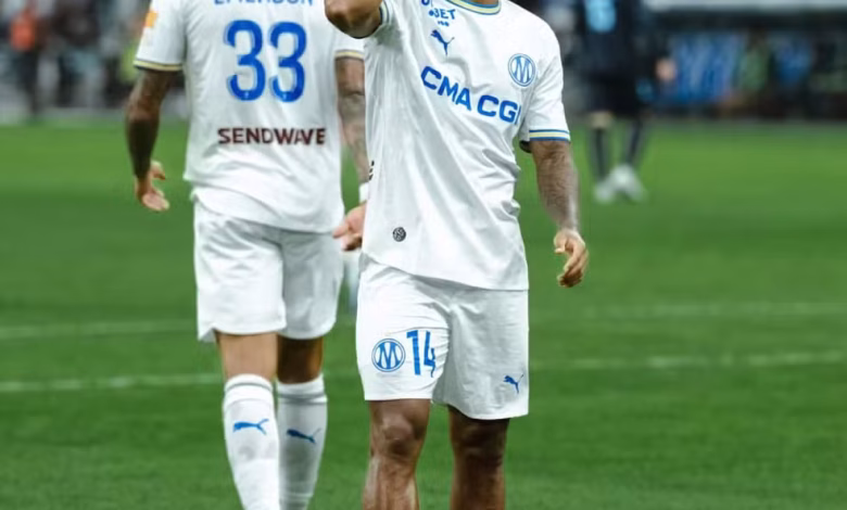 Igor Paixão na vitória do Marseille sobre o Le Havre