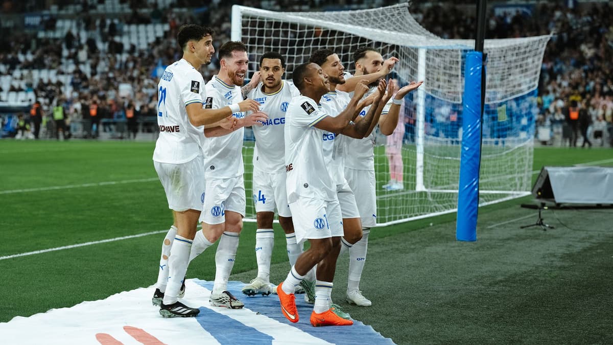 Olympique de Marseille em partida contra o Le Havre